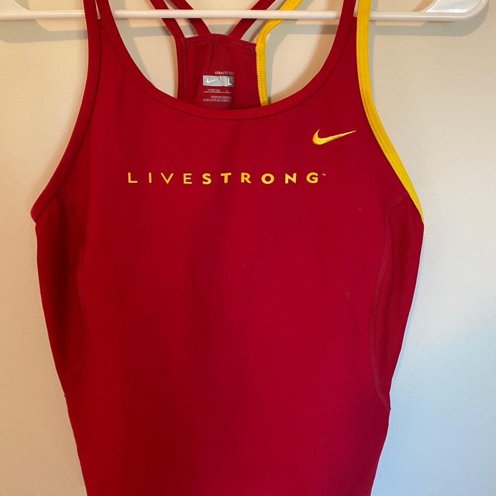 Livestrong racerback top. Size L